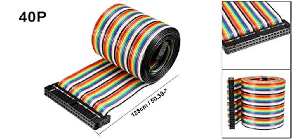 リボンカラーケーブル　40芯　50ｍ　サイズAWG-28　10ｍ単位で切売します 超極細フレキシブル3芯シールド(3019) AWG36